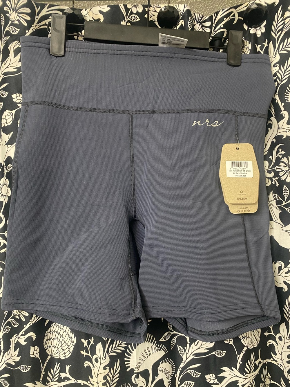 Nrs Neoprene High-Rise Performance Shorts — Slate Blue